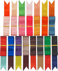 Ribbon 1 Inch, Double Faced Two Tone Satin Ribbon for Gift Wrapping, Flower Bouquet, Bow, Hair, Wedding, DIY Crafts, Christmas; Holiday Party Decorations, 15 Color Sets 2 Yards Each, 30 Yards Total