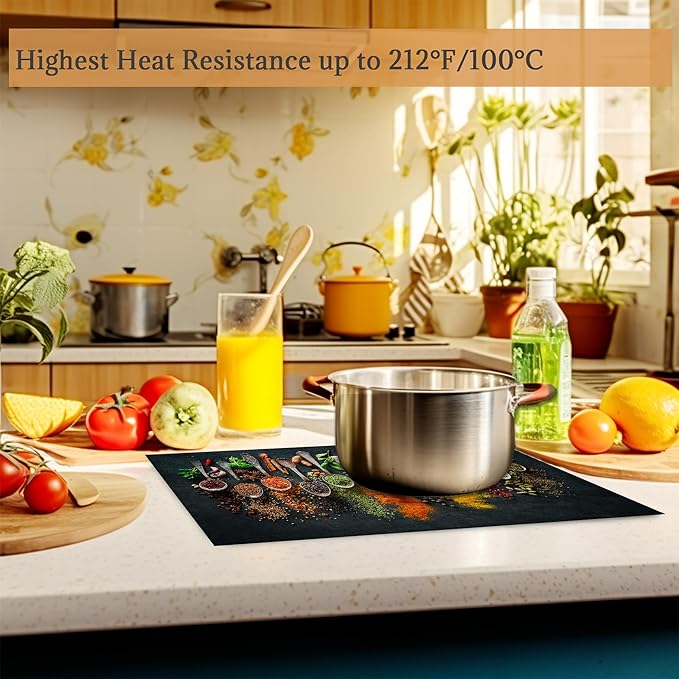 Cooking Herbs Spices Placemats Set of 6 Place Mats for Kitchen Table Washable Farmhouse Linen Table Mats Dining Decoration 12x18 Inch