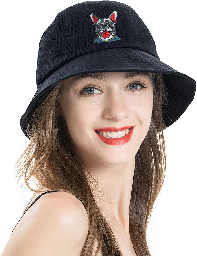 ZLYC Unisex Fashion Embroidered Bucket Hat Summer Fisherman Cap for Men Women