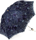 LCY Embroidered Lace Double-deck Anti-UV Parasol Sun/Rain/Snow Folding Umbrella