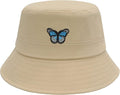 ZLYC Unisex Fashion Embroidered Bucket Hat Summer Fisherman Cap for Men Women