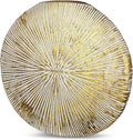 Gold Metal Vase for Home Decor – 13" x 11.8" Modern Decorative Vase for Pampas Grass, Artificial Flowers & Dried Bouquets – Elegant Textured Flower Vase for Living Room, Bedroom & Office