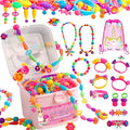 Orian Pop Beads Jewelry Making Kit for Girls, 500+ Piece Set for Girls Ages 3 and Up,Colorful Snap Beads,Bracelet,Necklaces and Rings Unicorn Gift Bag