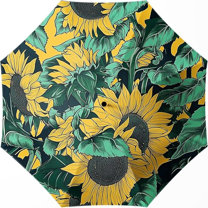 Small Compact Travel Automatic Folding Umbrella for Women, Portable Lightweight, Rain, Wind, UV Sun Shade