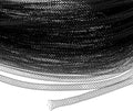 Mesh Tube Ribbon 45 Yards, 4mm Elastic Fabric Ribbons Mesh Tubing for Crafts/Gift Wrapping/Flower Bouquets/Wedding/Birthday/Holiday/Wreaths Christmas/Decoration[Black]