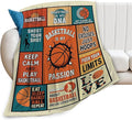 Basketball Blanket for Boys Basketball Sport Throw Blanket Soft Cozy Fleece Fuzzy Stuffed Plush Flannel Gifts for Girls Women Kids Adults 50"X60"
