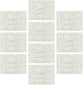 Flower Wall Panels, 10Pcs Artificial Flower Wall 3D Flower Wall Backdrop White Silk Rose Floral Decorative Faux Flower Wall Background for Wedding Home (White,15.7 * 23.6 in)
