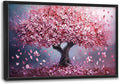 Tree Large Wall Art Romantic Pink Cherry Blossom Flowers Pictures Wall Decor Big Floral Tree of LifeCanvas Painting Prints Framed Artwork Home Decorations for Living Room Dining Room Bedroom Office 36x24"
