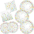 Wildflower Party Decorations Set for 16 - Flower Birthday Decorations with Dinner & Dessert Plates and Napkins for Wildflower Baby Shower Decorations
