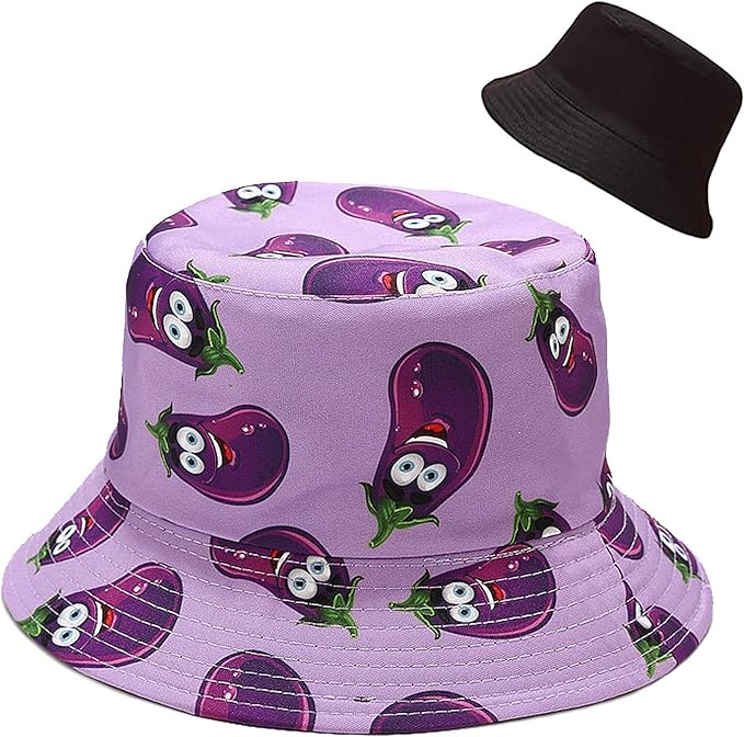 XYIYI Cute Bucket Hat Beach Fisherman Hats for Women, Reversible Double-Side-Wear