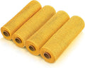 Chuangdi 4 Rolls Spring Poly Burlap Mesh Poly Burlap Deco Ribbon Mesh Roll for Summer Easter 4th of July DIY Flower Wreath Garland, 10 Inch(Yellow)