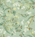 Guvana 16.14"x197" Peel and Stick Wallpaper Floral and Leaf Contact Paper Boho Self Adhesive Wallpaper Flower Contact Paper DIY Removable Wallpapers for Livingroom Wall Decor(Light Green Background)