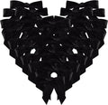 50pcs 1-1/2" Mini Black Satin Ribbon Bows Without Twist Ties for Crafts Gift Wrapping Packing Christmas Decoration (Black)