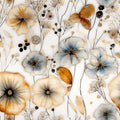 Watercolor Floral Peel and Stick Wallpaper Amber and Blue Leaf Gold Self Adhesive Removable Floral Wall Paper Renter Friendly Contact Paper for Bedroom Bathroom Walls Shelf Liner 17.71"X118.1"