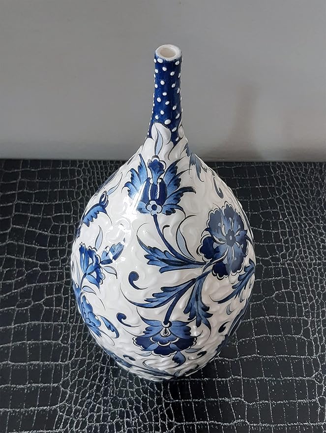 Handmade Ceramic Teardrop Vase, 12 inches
