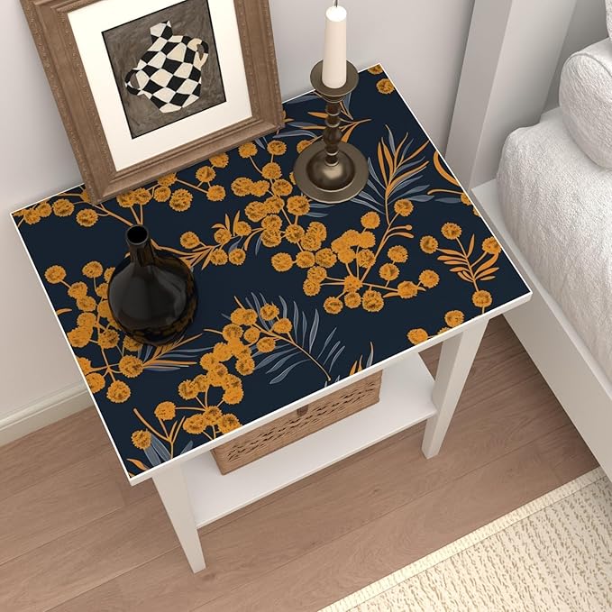 Boho Wallpaper Peel and Stick Leaf Wallpaper for Kitchen Vintage Contact Paper 17.5" x 118" Waterproof Vinyl Self Adhesive Dark Floral Wall Paper for Bedroom Walls Cabinet Locker Decor