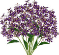 Hollyone Artificial Daphne Flowers with Long Stem 3Pcs Faux Purple Flowers 28.3” Fake Autumn Fall Silk Flowers Piacks Bouquet for Floral Arrangement Wedding Party Centerpiece Table Home Decor