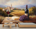 KIREUPA Tuscany Vineyard Wall Mural, Countryside Winery Scene 3d Wall Murals, Italian Rural Landscape Wallpaper Mural, for Living Room Bedroom Large Wallpaper Indoor Decor 177.16" W x120 H