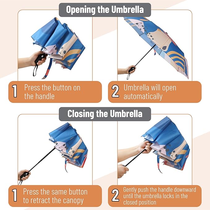Mr. Pen- Windproof Travel Umbrella, Automatic Umbrellas for Rain, Compact