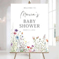 Editable Wildflower Baby Shower Welcome Sign, Personalized Boho Floral Baby Shower Sign, Spring Flowers Theme, Elegant Flower Decorations, Custom Name Signage for Boy or Girl #20