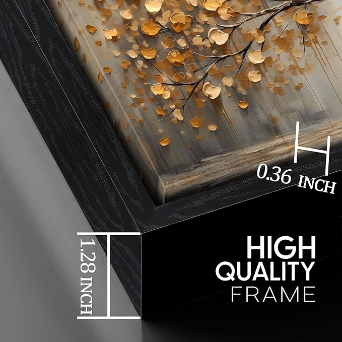 WDHCG Tree Pictures Wall Decor for Living Room - Gold Wall Art for Office - Frames Wall Art for Bedroom Size 29" x 59"