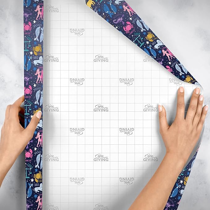 Jillson Roberts Bulk Gift Wrap, Everyday Gift Wrapping Supplies, Astrology, Full Ream 833 feet x 24 inches