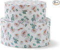 Soul & Lane Oblong Decorative Cardboard Storage Boxes with Lids, Set of 2 Floral Keepsake Boxes for Women, Oval Nesting Storage for Gifts, Home Decor, Organizing, Garden Roses