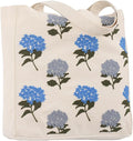 Aesthetic Embroidery Tote Bag for Lady Cute Reusable Canvas Shoulder Bag for Girls Women Shopping Grocery