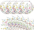 40 Pcs Wildflower Plates and Napkins Party Supplies, Floral Paper Plates Napkins Wildflower Baby Shower Decorations Tableware for Spring Summer Picnic Wedding Birthday Tea Party Serves 20