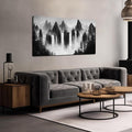Mountain Pictures Wall Art for Bedroom Black and White Wall Decor for Living Room Waterfalls Wall Decor for Office 20 x 40 Inches