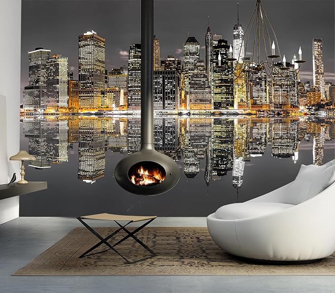 Cliouar-Aerial View of Manhattan, New York City Mural Wallpaper Peel and Stick 160" x 114"