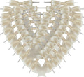 50pcs 3-1/2" Mini Satin Ribbon Bows with Twist Ties for Crafts Cream Color for Gift Wrapping Packing Holiday Candy Decoration (3.5"-Ivory)