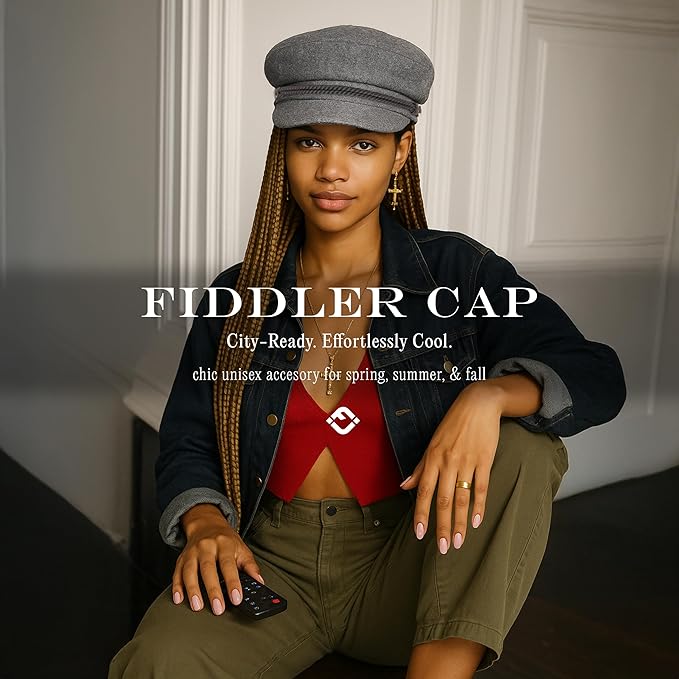 Funky Junque Newsboy Hat for Women – Trendy Greek Fisherman Cap, Classic Women's Baker Boy Newsies Hat, Ladies Fashion Caps