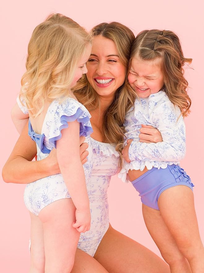 RuffleButts® Baby/Toddler Girls Ruffle Strap One Piece Swimsuit w/UPF 50+ Sun Protection
