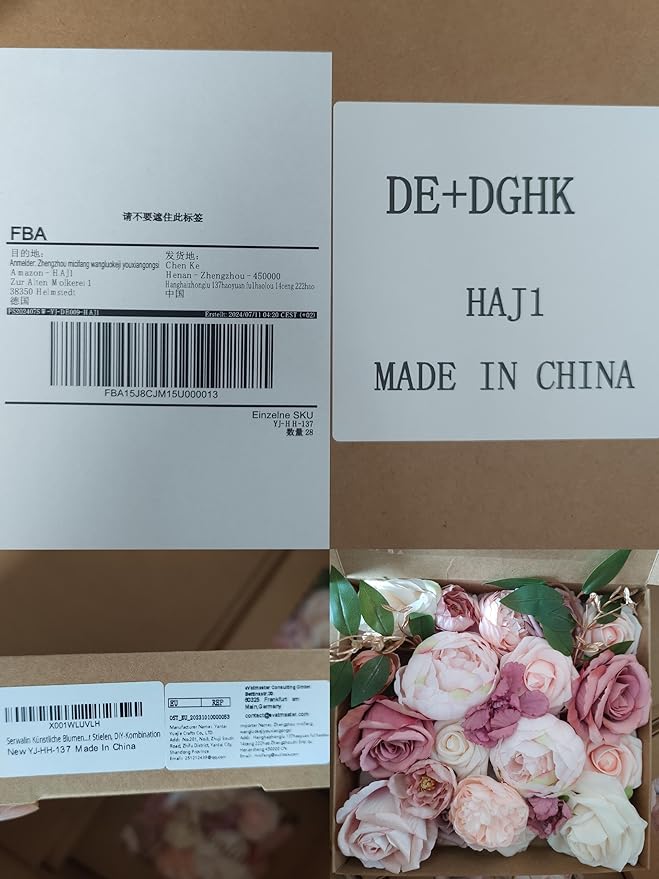 Serwalin Artificial Flowers Wedding Pink Flowers Silk Fake Dahlia Cake Flowers for Wedding Bouquets Table Centerpieces Birthday Party Bridal Baby Shower Home Decorations