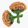 30pcs Roses Artificial Flowers Terracotta Fake Roses Flowers with Long Stems Silk Flowers for Wedding Bouquet Centerpices Decorations Party Bridal Baby Shower Home Decor