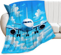 Airplane Blanket for Boys Pilot Plane Throw Blanket Aircraft Soft Cozy Fleece Fuzzy Stuffed Plush Flannel Gifts for Girls Women Kids Adults 60''x80''
