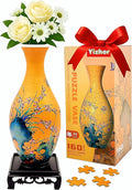 3D Puzzle Vase, 160 Curved Pieces DIY Flower Vase Craft Kit & 3D Puzzles for Adults, Creative Jigsaw Art Project Home Décor Centerpiece, (A-Orchid Elegance)