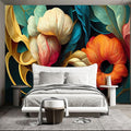 Floral Wall murals Peel and Stick Flowers Wallpaper for Bedroom Living Room - 96"x137"