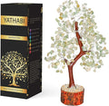 YATHABI Green Jade Crystal - Chakra Decor - Jade Stone Bonsai Tree - Feng Shui Decor - Spiritual Gift - Good Luck - Crystals Money Tree