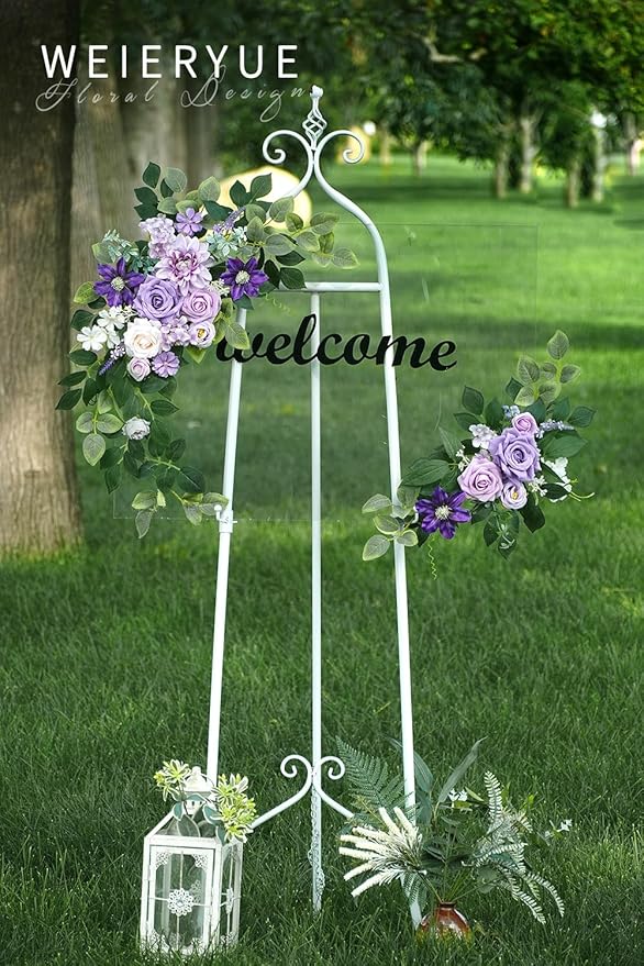 Purple Artificial Flowers Combo Box Wedding Decor,Fake Flowers,Flowers for Decoration,Silk Flowers for Home Decor Indoor,Cake Flowers,Faux Flowers for Crafts