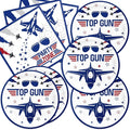 40Pcs Air Force Party Decorations Navy Blue Birthday Plates and Napkins Sets for Airplane Party Favors Supplies Air Force Decorations for Boys Baby Shower Birthday Decor