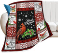 Cardinal Bird Christmas Blanket - Cardinal Gifts Throw for Kids Adults - Soft Warm Cozy Fleece for Couch Sofa Bed 50"x60"