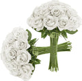 30pcs Roses Artificial Flowers Nude Silk Roses with Long Stems Fake Flowers for Wedding Bouquet Centerpices Decorations Party Bridal Baby Shower Home Decor