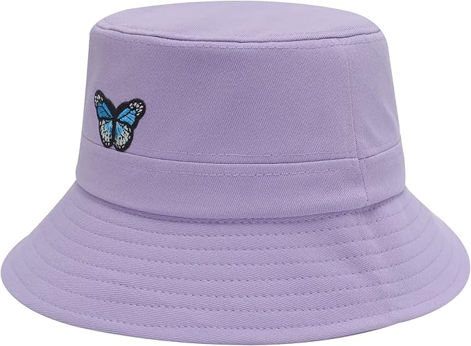 ZLYC Unisex Fashion Embroidered Bucket Hat Summer Fisherman Cap for Men Women