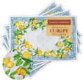 Maison d' Hermine Placemats Set of 4 100% Cotton Washable Cloth Place Mats, Reusable Table Mats for Kitchen Dining Decoration, Party, Wedding, Restaurant Spring/Summer (Cedrat, 13" x 19")