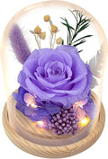 Preserved Roses & Fresh Flowers Bouquet – Gift for Women, Roses That Last Forever, Flowers for Delivery Prime, Birthday, Mother’s Day & Christmas