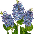Artificial Lilac Flowers 30" Tall – Set of 3 Silk Lilac Flower Stems for Home Decor, Wedding Centerpieces, Faux Floral Arrangements – Blue Artificial Flowers for Vase, Spring & Farmhouse Décor