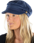 Funky Junque Newsboy Hat for Women – Trendy Greek Fisherman Cap, Classic Women's Baker Boy Newsies Hat, Ladies Fashion Caps