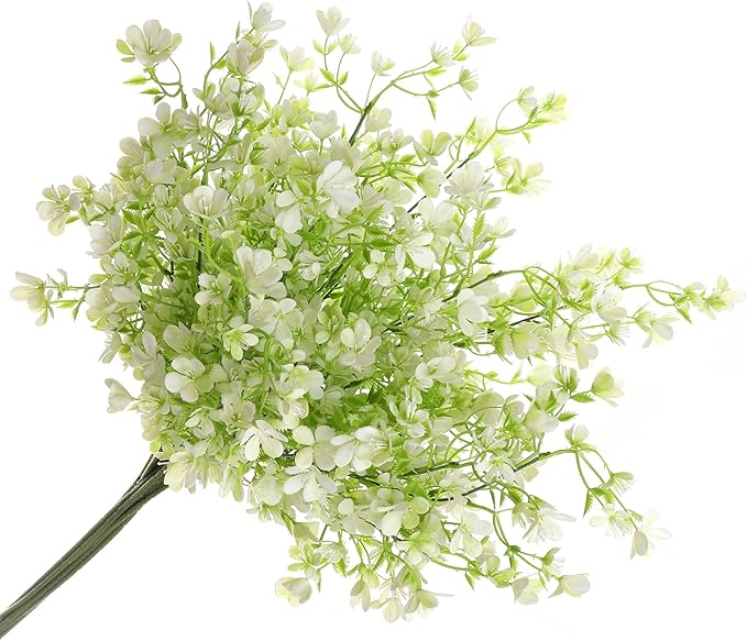 Grand Verde 29” White Plastic Flowers Artificial Bouquet Faux Greenery Long Stems for Tall Vase, DIY Crafts Home Decoration, Bulk 5pcs